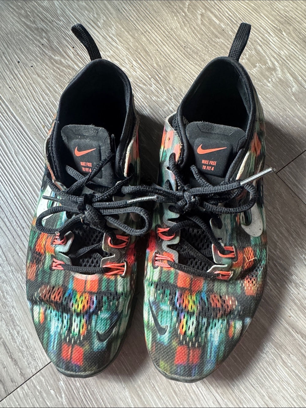 Nike Multicolor Patterned Sneakers with Black Accents